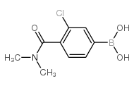 3-氯-4-(二甲基氨甲酰基)苯硼酸结构式