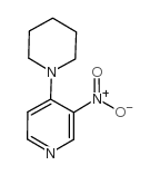 3-硝基-4-(哌啶-1-基)吡啶结构式
