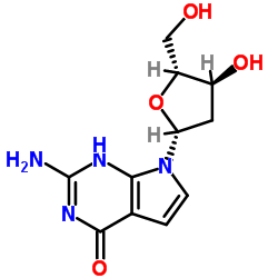 7-脱氮-2'-脱氧鸟苷结构式