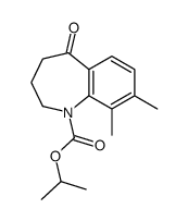 Isopropyl 8,9-dimethyl-5-oxo-2,3,4,5-tetrahydro-1H-1-benzazepine- 1-carboxylate结构式