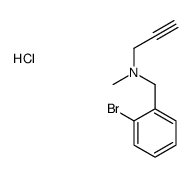 (2-bromophenyl)methyl-methyl-prop-2-ynylazanium,chloride结构式
