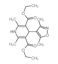 3,5-Pyridinedicarboxylicacid, 4-(3,5-dimethyl-4-isoxazolyl)-1,4-dihydro-2,6-dimethyl-, 3,5-diethylester结构式