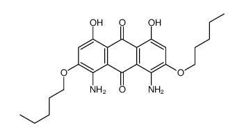 1,8-diamino-4,5-dihydroxy-2,7-dipentoxyanthracene-9,10-dione结构式