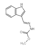 Hydrazinecarboxylicacid, 2-(1H-indol-3-ylmethylene)-, methyl ester Structure