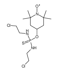 2,2,6,6-tetramethyl-1-oxy-4-piperidyl N,N'-bis(2-chloroethyl)phosphorodiamidothioate结构式