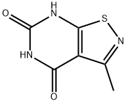 3-甲基异噻唑并[5,4-D]嘧啶-4,6(5H,7H)-二酮结构式