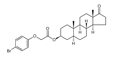 Androstan-17-one, 3-[[2-(4-bromophenoxy)acetyl]oxy]-, (3β,5α)结构式