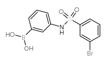 3-(3-溴苯基磺酰胺基)苯硼酸结构式