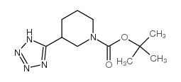 3-(1H-Tetrazol-5-yl)-1-piperidinecarboxylic acid 1,1-dimethylethyl ester Structure