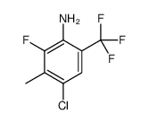 4-chloro-2-fluoro-3-methyl-6-(trifluoromethyl)aniline Structure