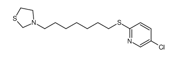 3-[7-(5-chloropyridin-2-yl)sulfanylheptyl]-1,3-thiazolidine结构式