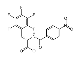 (S)-2-(4-Nitro-benzoylamino)-3-pentafluorophenyl-propionic acid methyl ester结构式