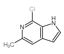 7-氯-5-甲基-1H-吡咯并[2,3-c]吡啶结构式