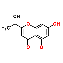 5,7-二羟基-2-(1-甲基乙基)-4H-1-苯并吡喃-4-酮结构式
