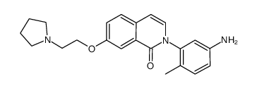 2-(5-amino-2-methylphenyl)-7-(2-pyrrolidin-1-ylethoxy)isoquinolin-1(2H)-one结构式