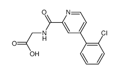 {[4-(2-Chlorophenyl)pyridine-2-carbonyl]amino}-acetic acid Structure