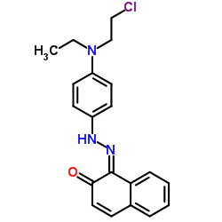 (1Z)-1-({4-[(2-Chloroethyl)(ethyl)amino]phenyl}hydrazono)-2(1H)-naphthalenone Structure