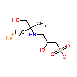 3-((1,1-二甲基-2-羟基乙基)氨基)-2-羟基丙磺酸钠结构式