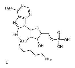 8-(6-氨基己基)氨基腺苷-5'-单磷酸锂盐结构式