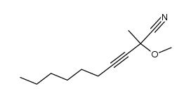 2-methoxy-2-methyl-3-decynenitrile结构式