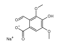 sodium 2-formyl-4-hydroxy-3,5-dimethoxybenzoate Structure