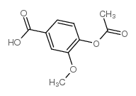 4-乙酰氧基-3-甲氧基苯甲酸结构式
