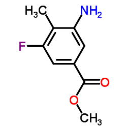 3-氨基-5-氟-4-甲基苯甲酸甲酯结构式