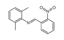N-(2-硝基苯亚甲基)-2,6-二甲苯胺结构式
