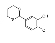 5-(1,3-dithian-2-yl)-2-methoxyphenol结构式