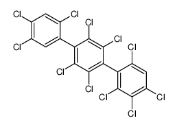 1,2,4,5-tetrachloro-3-(2,3,4,6-tetrachlorophenyl)-6-(2,4,5-trichlorophenyl)benzene结构式