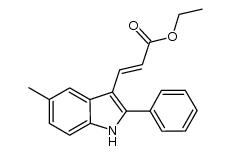 (E)-ethyl 3-(5-methyl-2-phenyl-1H-indol-3-yl)acrylate结构式