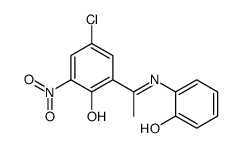 4-CHLORO-2-[1-[(2-HYDROXYPHENYL)IMINO]ETHYL]-6-NITRO-PHENOL Structure