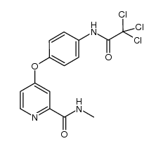 N-methyl-4-(4-(2,2,2-trichloroacetamido)phenoxy)picolinamide结构式
