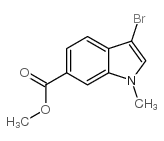 1-甲基-3-溴吲哚-6-甲酸甲酯结构式