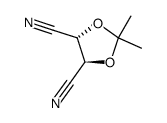 (-)-(4S,5S)-2,2-dimethyl-[1,3]-dioxolane-4,5-dicarbonitrile结构式