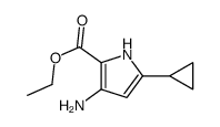 3-氨基-5-环丙基-1H-吡咯-2-羧酸乙酯结构式