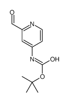 2-甲酰基吡啶-4-氨基甲酸叔丁酯结构式