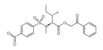N-methyl-N-nosyl-L-isoleucine phenacyl ester Structure