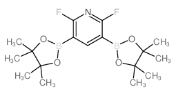 2,6-二氟-3,5-双(4,4,5,5-四甲基-1,3,2-二氧硼杂环戊烷-2-基)吡啶结构式