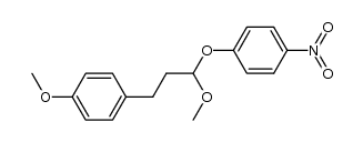 1-Methoxy-3-(4-methoxyphenyl)-1-(4-nitrophenixy)propane结构式