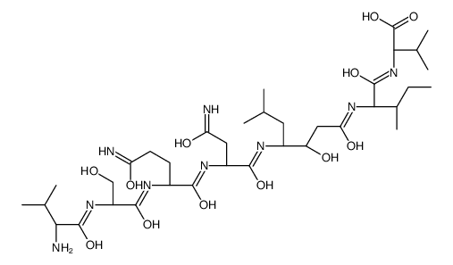 (2S)-2-[[(2S,3S)-2-[[(3S,4S)-4-[[(2S)-4-amino-2-[[(2S)-5-amino-2-[[(2S)-2-[[(2S)-2-amino-3-methylbutanoyl]amino]-3-hydroxypropanoyl]amino]-5-oxopentanoyl]amino]-4-oxobutanoyl]amino]-3-hydroxy-6-methylheptanoyl]amino]-3-methylpentanoyl]amino]-3-methylbutan Structure