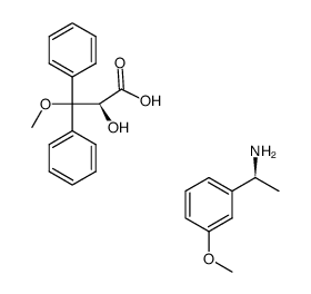 (S)-1-(3-methoxyphenyl)ethylammonium (S)-2-hydroxy-3-methoxy-3,3-diphenylpropionate Structure