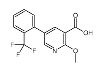 2-methoxy-5-[2-(trifluoromethyl)phenyl]pyridine-3-carboxylic acid结构式