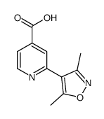 2-(3,5-dimethyl-1,2-oxazol-4-yl)pyridine-4-carboxylic acid Structure