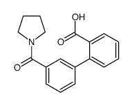 3-(吡咯烷-1-羰基)-[1,1-联苯]-2-羧酸结构式