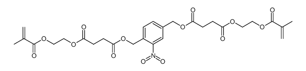 bis(2-(methacryloyloxy)ethyl) O,O'-((2-nitro-1,4-phenylene)bis(methylene)) disuccinate结构式