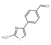4-(2-甲基-1,3-噻唑)苯甲醛结构式
