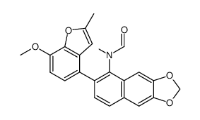 2-(4-(7-methoxy-2-methyl-2H-benzo(b)furanyl))-1-(N-methylformamido)-6,7-methylenedioxynaphthalene结构式