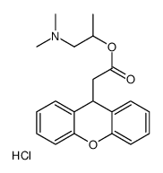 1-(dimethylamino)propan-2-yl 2-(9H-xanthen-9-yl)acetate,hydrochloride Structure