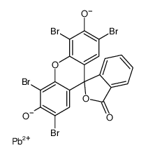 2-(2,4,5,7-tetrabromo-3,6-dihydroxyxanthen-9-yl)benzoic acid, lead salt Structure